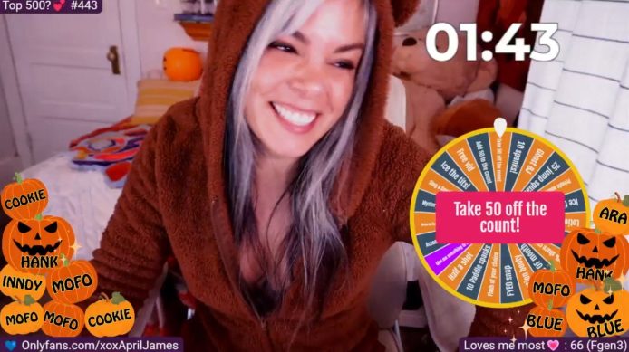 Cute Teddy AprilJames Spins Her Wheel Of Tricks And Treats