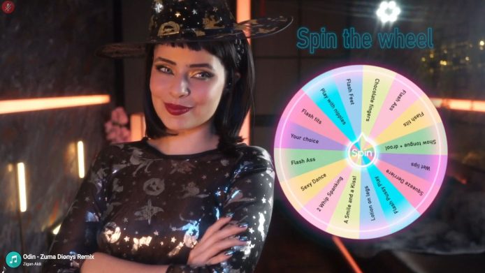 Sexy Witch AlessaGoreng Spins Her Magic Wheel