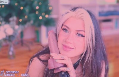 Crazy_ButFree Finds A Big Treat Right Next To Her Christmas Tree