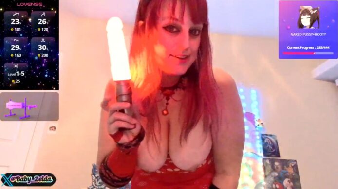 Babyzelda's Sexy Succubus Lightsaber Tease