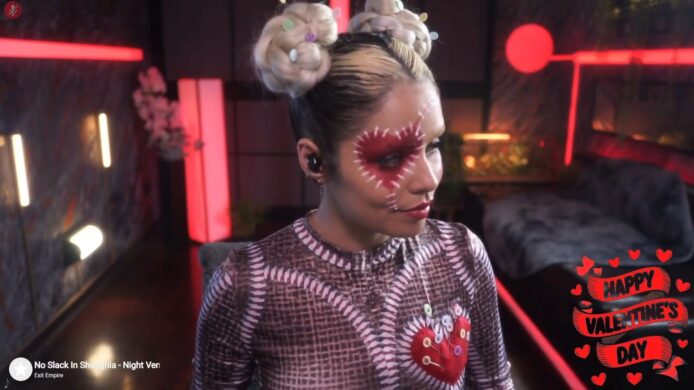 AlessaGoreng Is All Stitched And Oiled Up For Valentine's Day