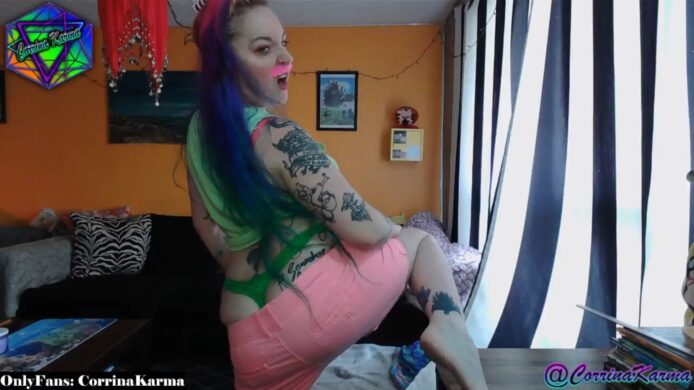 A Cute And Colorful Dance Tease By CorrinaKarma