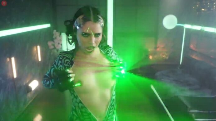 AlessaGoreng Goes Green With Her Laser Show