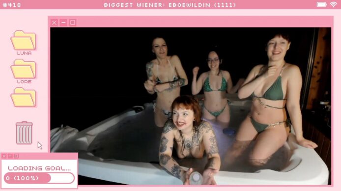 It's Hot Tub Time At The Cam Cabin Featuring EveeMinx, LunaLore, FayeWilde And LoonyTV