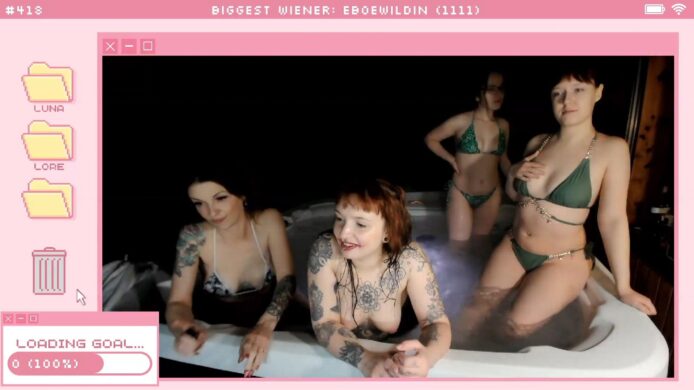 It's Hot Tub Time At The Cam Cabin Featuring EveeMinx, LunaLore, FayeWilde And LoonyTV