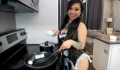 Sexy Maid Dolllface Cooks Up A Naughty Snack In The Kitchen